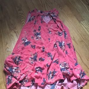 Pink floral dress